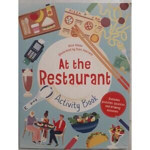 "At the Restaurant" Activity Book Ages 6-9, Includes Puzzles, Math, Writing